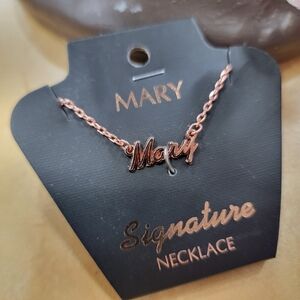 MARY Personalized Necklace in Rose Gold